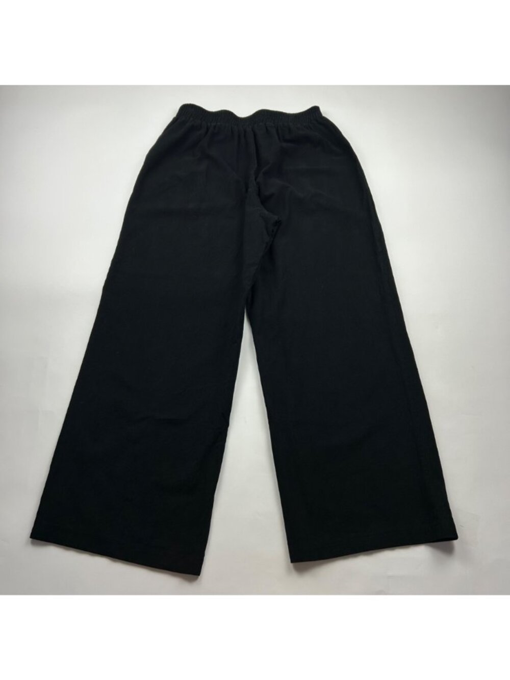 Lomon Black Linen Blend Cropped Wide Leg Lounge Pant S - Picture 5 of 6